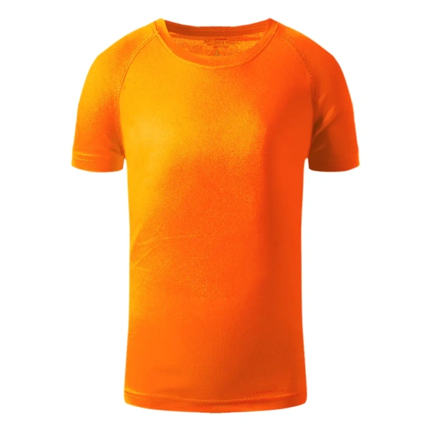 RECORD KIDS Kids sports T-shirt. 100% polyester - EXPLODE Neonski narančasta
