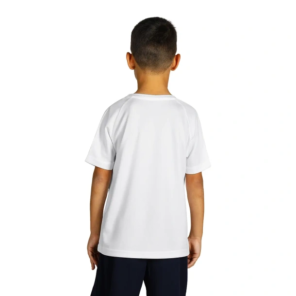 RECORD KIDS Kids sports T-shirt. 100% polyester - EXPLODE Bijela