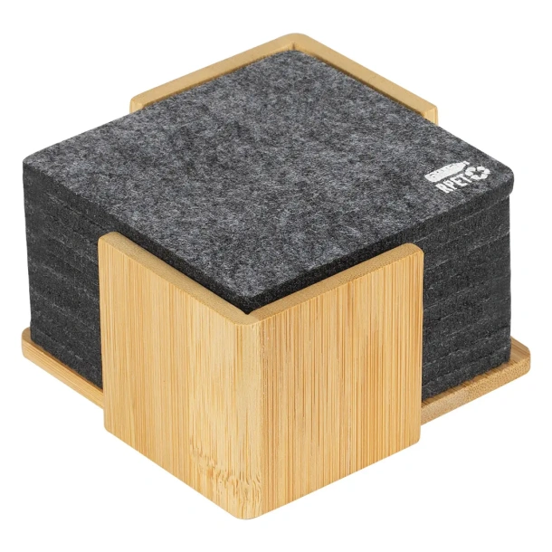RUBIK Coaster set, 10/1 Tamno siva