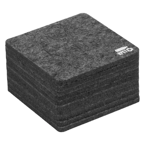 RUBIK Coaster set, 10/1 Tamno siva