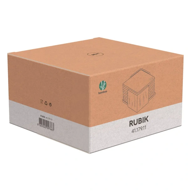 RUBIK Coaster set, 10/1 Tamno siva