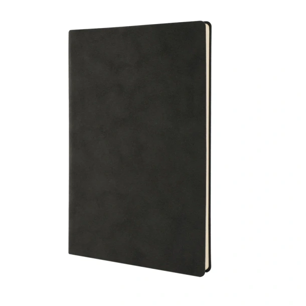 NUBUCK ECO Notes s fleksibilnim koricama, A5 Crna