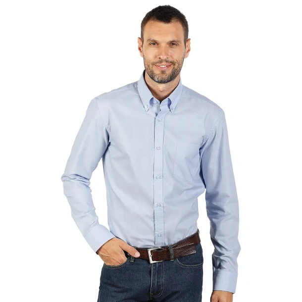 OXFORD LSL MEN men’s long sleeve shirt - EXPLODE Blue