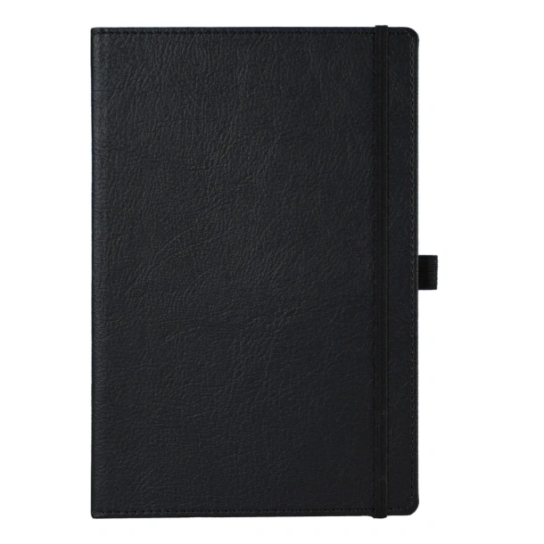 BUSINESS Notes sa elastičnom trakom i držačem olovke, A5 Crna