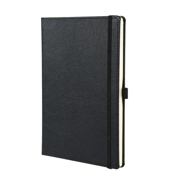 BUSINESS Notes sa elastičnom trakom i držačem olovke, A5 Crna