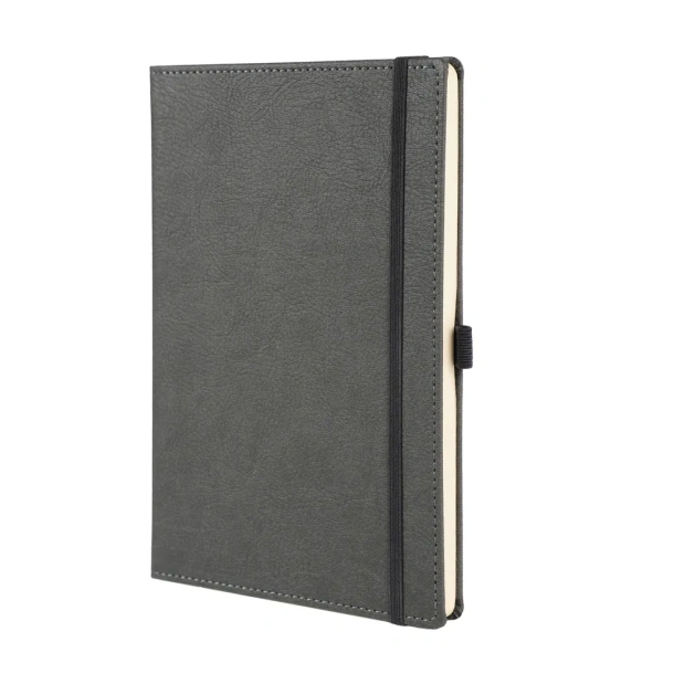 BUSINESS Notes sa elastičnom trakom i držačem olovke, A5 Siva