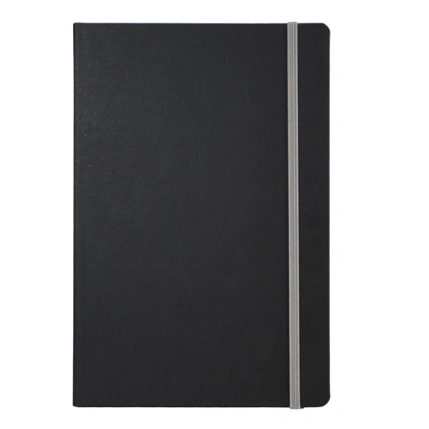 FLUX EDGE Notes s elastičnom trakom i obojanim rubom papira, A5 Siva