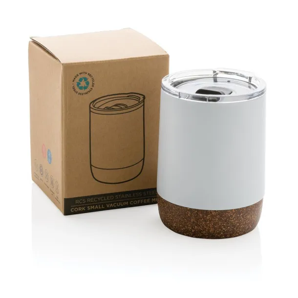  RCS Re-steel cork small vacuum coffee mug - XD Collection White 