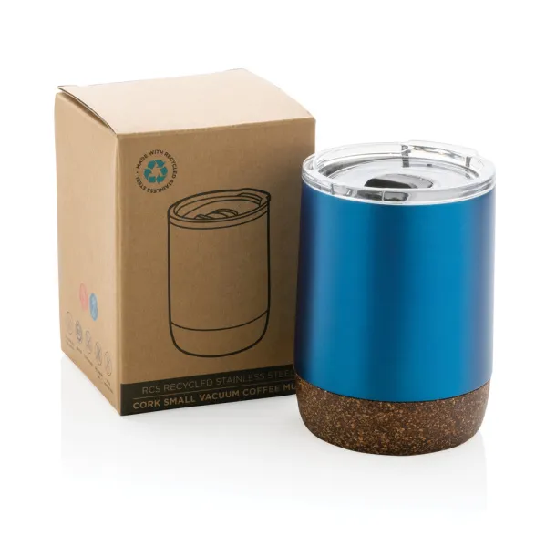  RCS Re-steel cork small vacuum coffee mug - XD Collection Blue 