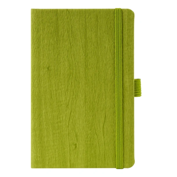 WOODY MINI Notes sa elastičnom trakom i držačem olovke, A6 Svijetlo zelena