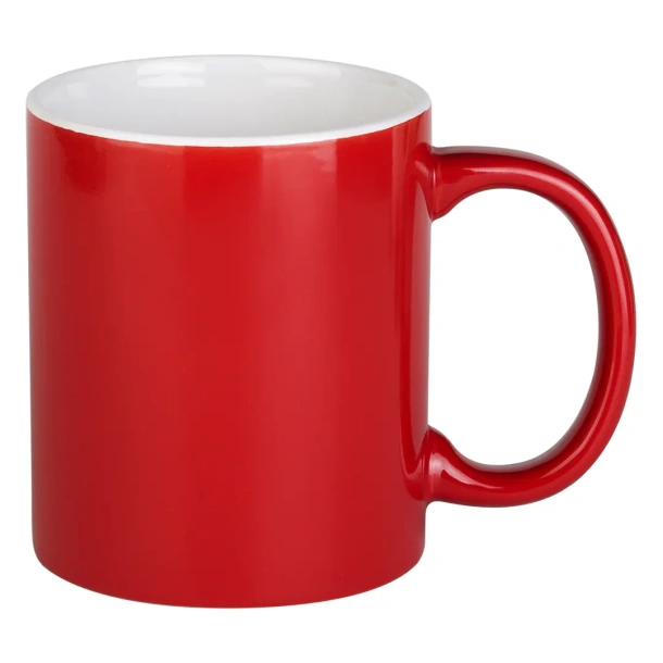BARTON keramička šalica, 325 ml - CASTELLI Crveno-bijela
