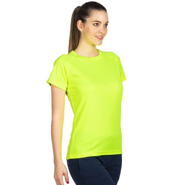 RECORD LADY women’s sport T shirt - EXPLODE Neonski žuta