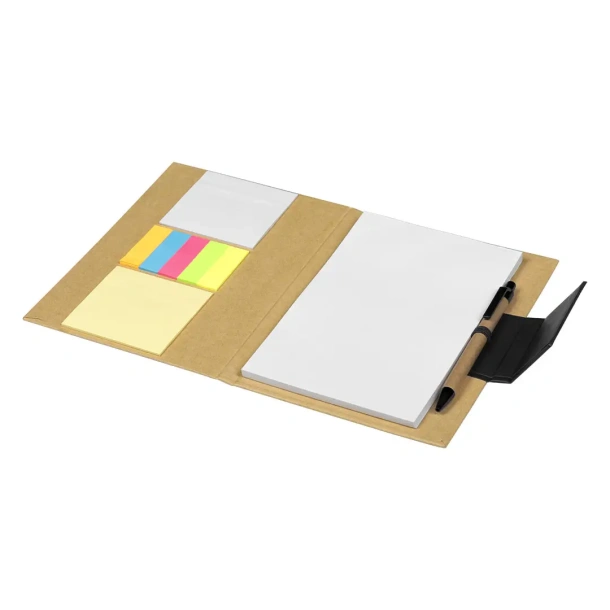 AZUL biodegradable notebook with biodegradable ball pen Crna