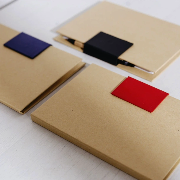 AZUL biodegradable notebook with biodegradable ball pen Crna