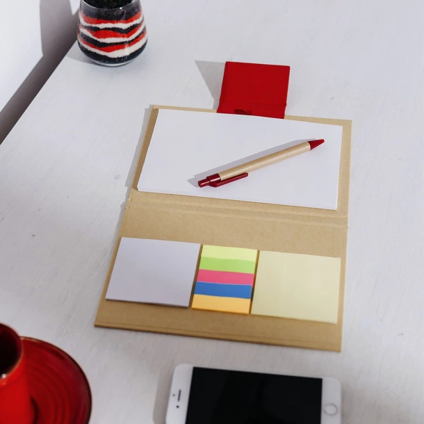 AZUL biodegradable notebook with biodegradable ball pen Azure