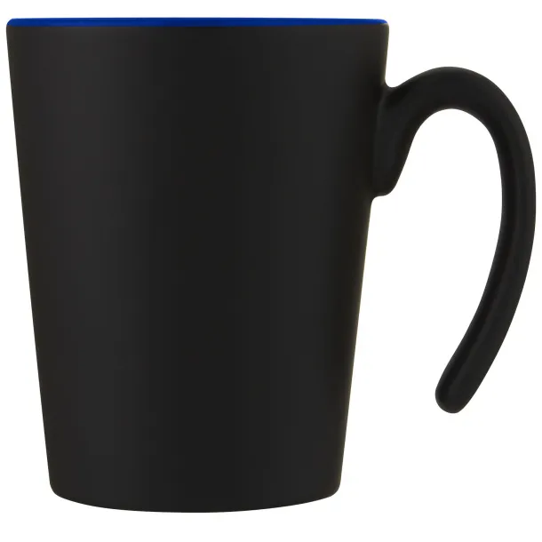 Oli 360 ml ceramic mug with handle - Unbranded Blue Solid black