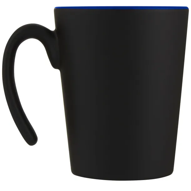 Oli 360 ml ceramic mug with handle - Unbranded Blue Solid black