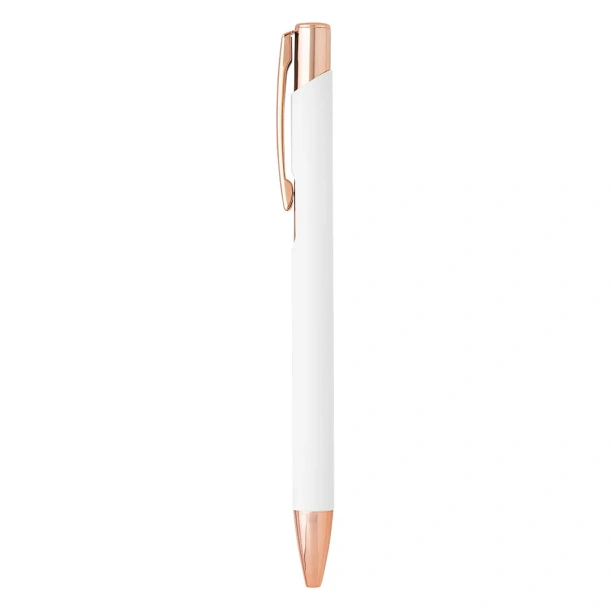 OGGI ROSE GOLD Metalna kemijska olovka Bijela