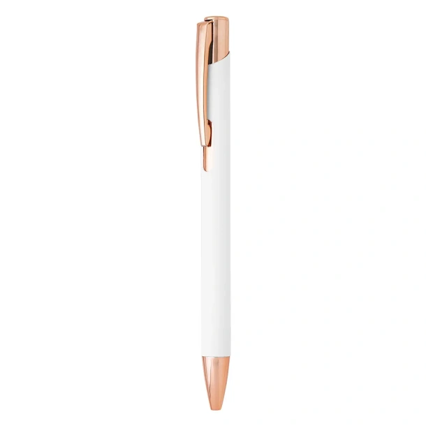 OGGI ROSE GOLD Metalna kemijska olovka Bijela