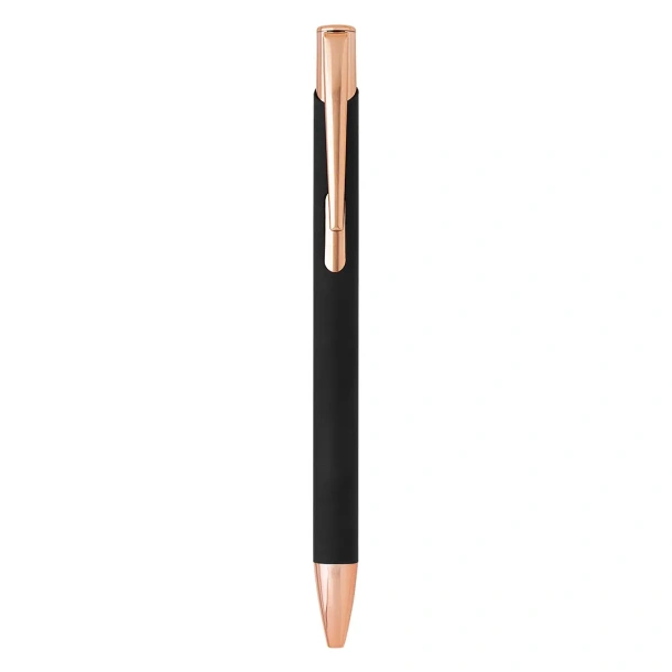 OGGI ROSE GOLD Metalna kemijska olovka Crna