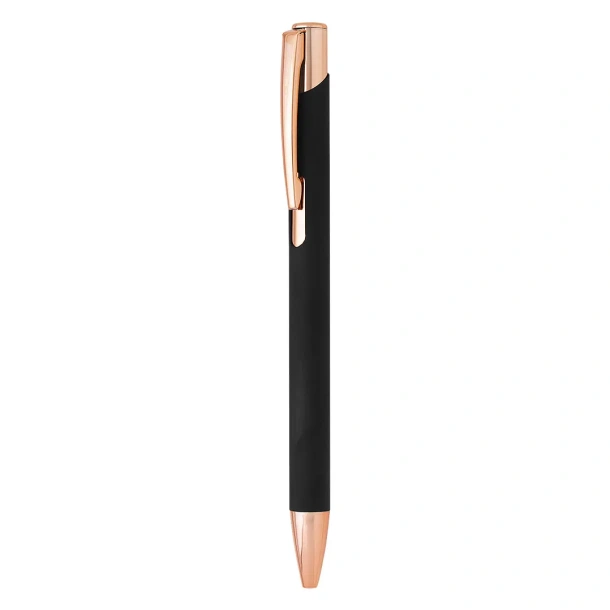OGGI ROSE GOLD Metalna kemijska olovka Crna