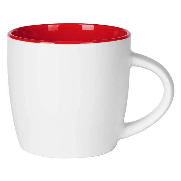 BERRY WHITE Keramička šalica, 300 ml Crvena
