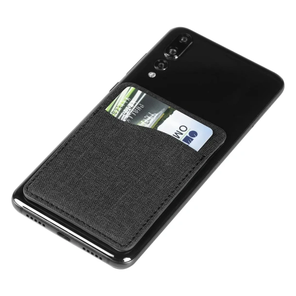 POCKET PRO PU card holder and phone holder Crna