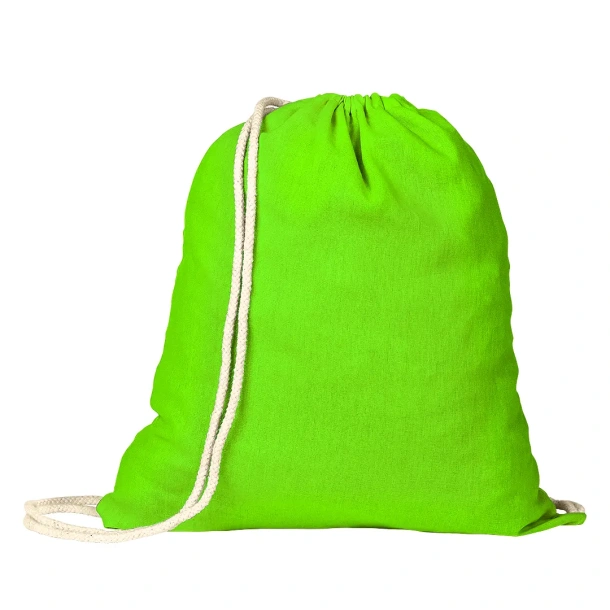 MELON COLOR 105 Pamučni ruksak s vezicama, 105 g/m2 - BRUNO Svijetlo zelena