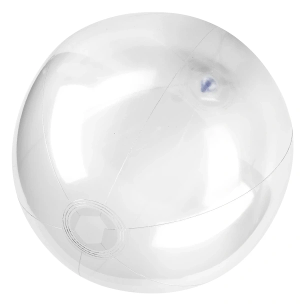 SANDY Inflatable beach ball. O 30 cm Transparentna