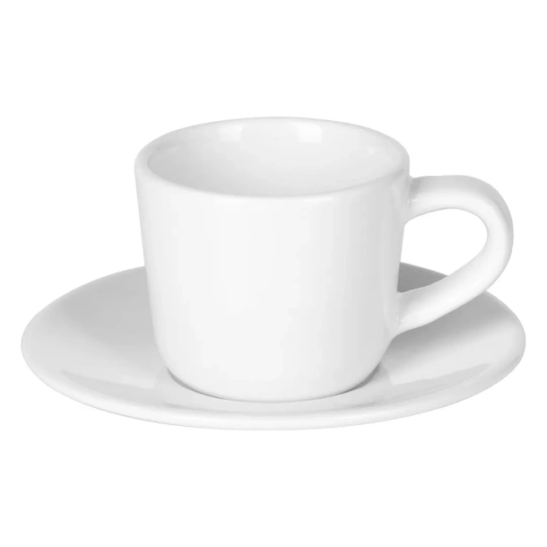 MILL MINI Šalica za espresso s tanjurićem od fine keramike, 100 ml Bijela