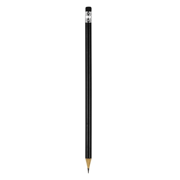 PIGMENT Wooden HB pencil with eraser Crna