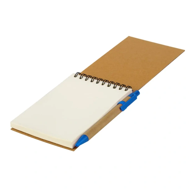 ORGANIC biorazgradivi džepni notes s olovkom Plava