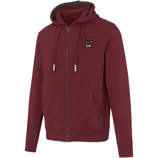 Arora majica s kapuljačom na patentno zatvaranje, 300 g/m2 - Elevate Deep Burgundy