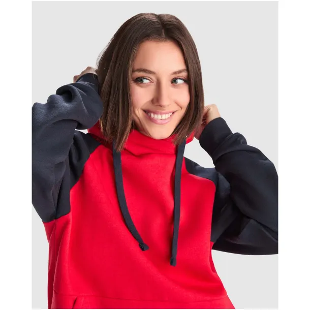 Badet dvobojni unisex hoodie, 280 g/m2 - Roly Crna Heather grey