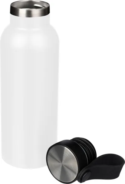 ELAINE Stainless steel double-walled drinking bottle 500 ml Bijela