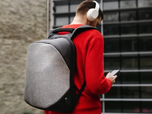 CHARLIE Anti-theft backpack - BRUNO Siva