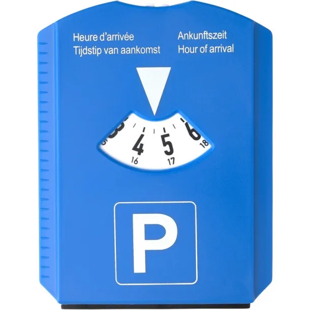  Parking disc and ice scraper with tokens blue