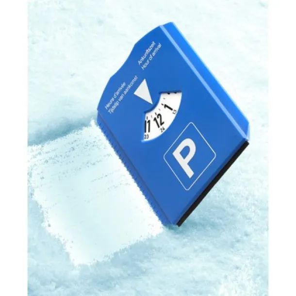  Parking disc and ice scraper with tokens blue