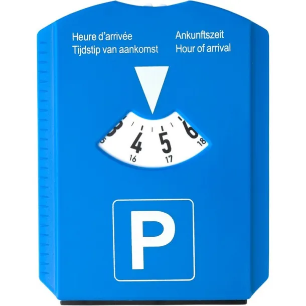  Parking disc and ice scraper with tokens blue