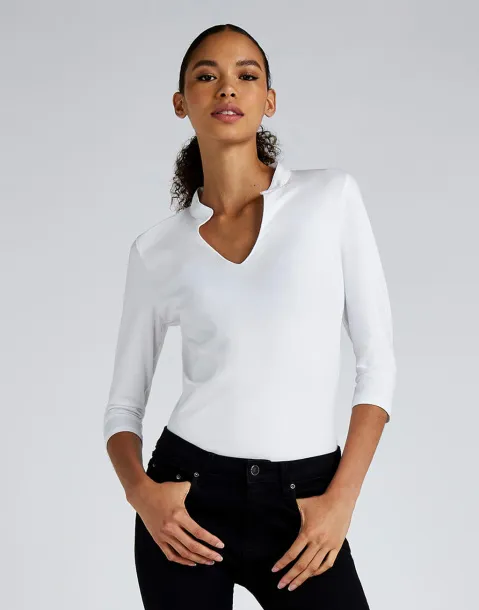  Kratka majica s 3/4 rukavima s mandarinskim ovratnikom standardnog kroja, 200 g/m² - Kustom Kit