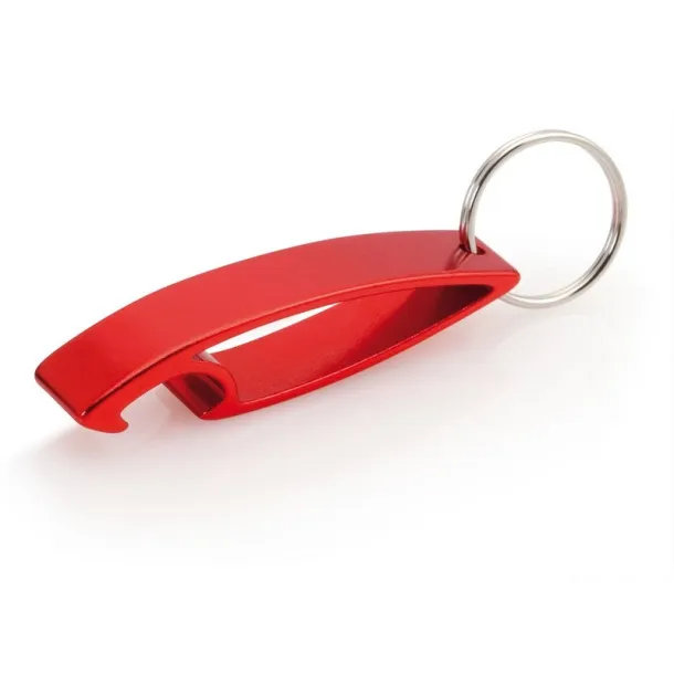  Keyring, bottle opener red