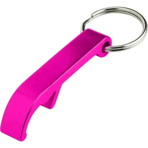  Keyring, bottle opener pink