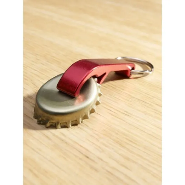  Keyring, bottle opener pink