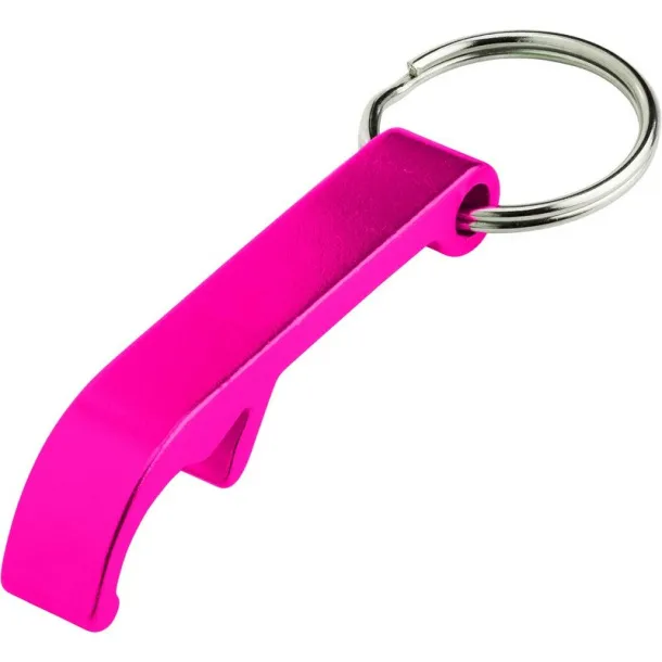  Keyring, bottle opener pink