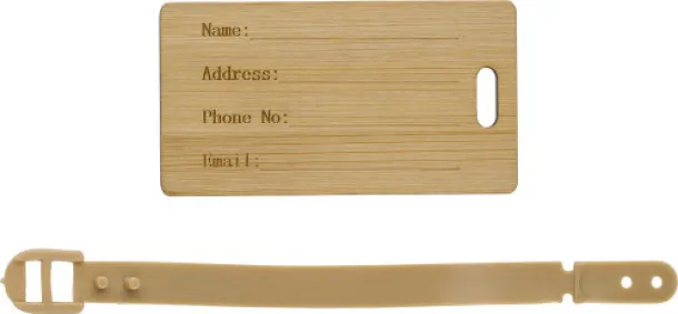 SHAWN Bamboo luggage tag