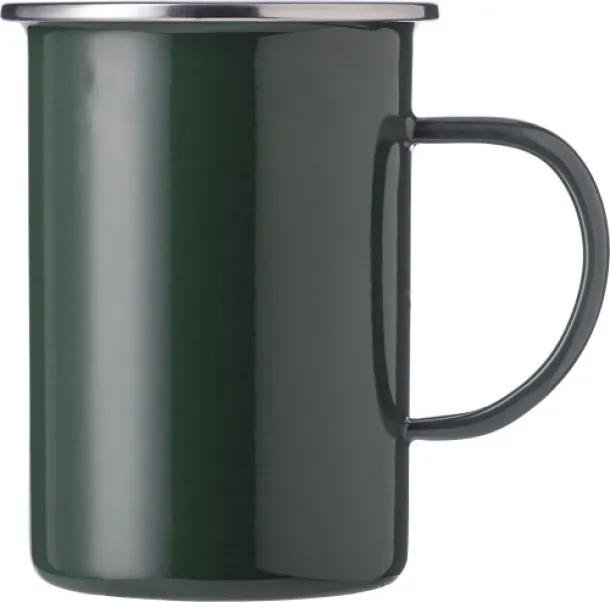 Ayden Enamel mug (450 ml) Zelena