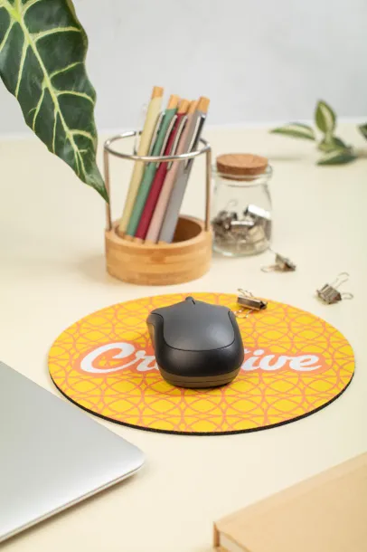 CreaFelt Cursor Round RPET personalizirana podloga za miš Bijela