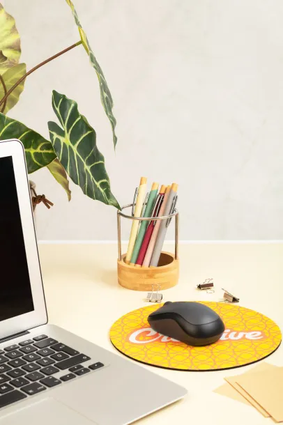 CreaFelt Cursor Round RPET personalizirana podloga za miš Bijela