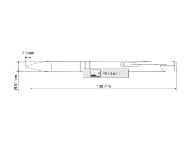 OGGI metal ball pen Blue