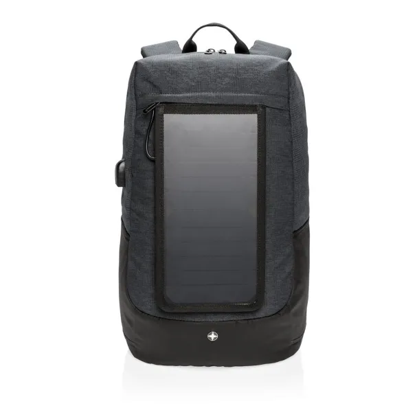  Swiss Peak eclipse solar backpack Black